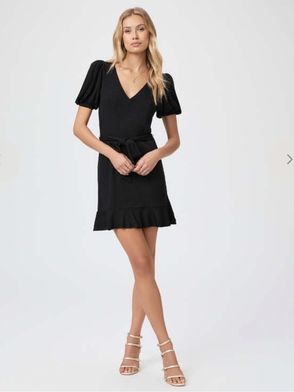 PAIGE Black Venetia Dress Size Large